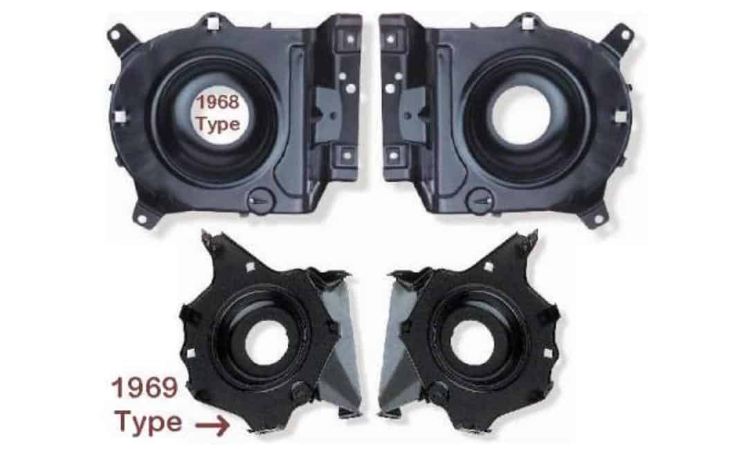 Headlamp Housings: 67, 68 or 69 Camaro Std (e